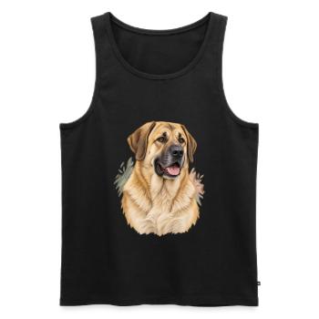 Sarabi - Männer Premium Bio Tank Top - Schwarz - Vorne - Michal (187cm)