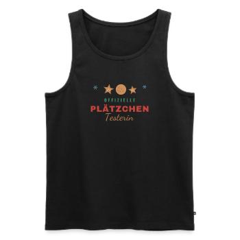 Offizielle Plätzchen-Testerin Weihnachten - Männer Premium Bio Tank Top - Schwarz - Vorne - Michal (187cm)