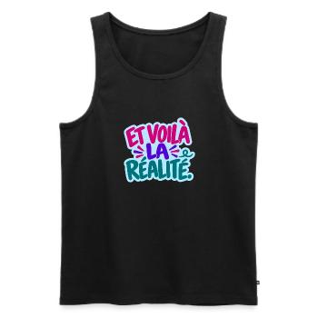 Et voilà – Französischer Spruch - Männer Premium Bio Tank Top - Schwarz - Vorne - Michal (187cm)