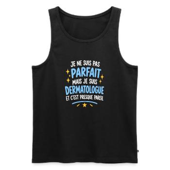 Fast perfekter Hautarzt - Männer Premium Bio Tank Top - Schwarz - Vorne - Michal (187cm)