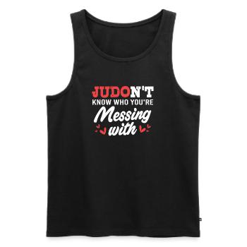 Judo - Männer Premium Bio Tank Top - Schwarz - Vorne - Michal (187cm)
