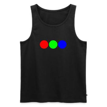Triaden-Neonkreise - Männer Premium Bio Tank Top - Schwarz - Vorne - Michal (187cm)