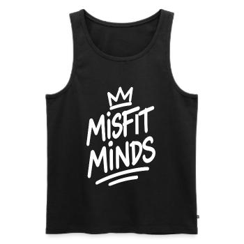 Misfit Minds Spruch - Männer Premium Bio Tank Top - Schwarz - Vorne - Michal (187cm)