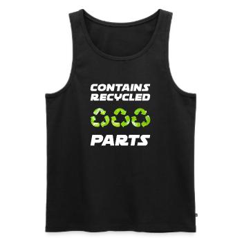 Contains Recycled Parts Organspende Transplantat - Männer Premium Bio Tank Top - Schwarz - Vorne - Michal (187cm)
