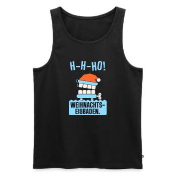H-H-HO! Weihnachts-Eisbaden – Eisbaden lustig - Männer Premium Bio Tank Top - Schwarz - Vorne - Michal (187cm)