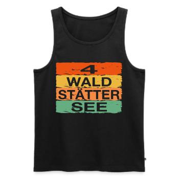 Vierwaldstättersee - Männer Premium Bio Tank Top - Schwarz - Vorne - Michal (187cm)