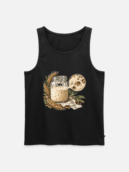 Lebendige Kultur – Sauerteigillustration - Männer Premium Bio Tank Top - Schwarz
