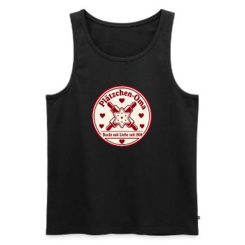 Plätzchen Oma Backkunst - Männer Premium Bio Tank Top - Schwarz - Vorne - Michal (187cm)