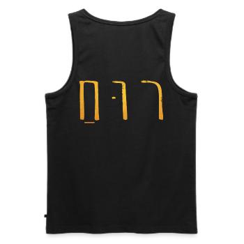 Ruach Rückenprint gold - Männer Premium Bio Tank Top - Schwarz - Hinten - AI Model Male 178 light (178cm)