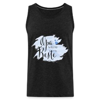Opa du bist der Beste der Welt - Männer Premium Bio Tank Top - Anthrazit - Vorne - AI Model Male 185 dark (185cm)