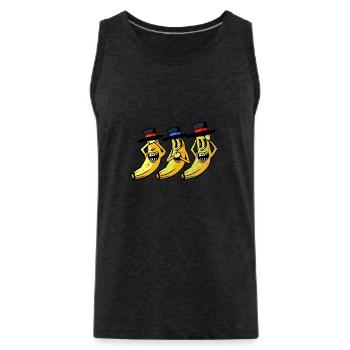 banane drôle drôle drôle banane fruit fruit - Débardeur bio Premium Homme - charbon - Devant - AI Model Male 185 dark (185cm)