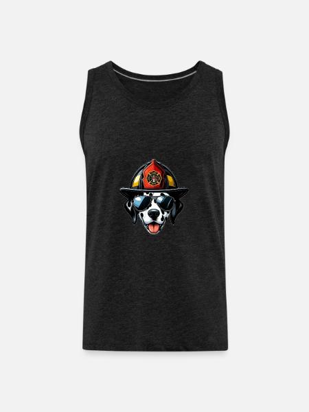 Dalmatiens des pompiers - Débardeur bio Premium Homme - charbon