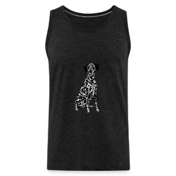 Beau chien dalmate - Débardeur bio Premium Homme - charbon - Devant - AI Model Male 185 dark (185cm)