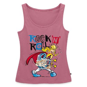 Asterix & Obelix - Troubadix Rock'n' Roll Tee shir - Débardeur bio Premium Femme - mauve - Devant - AI Model Female 172 light (172cm)