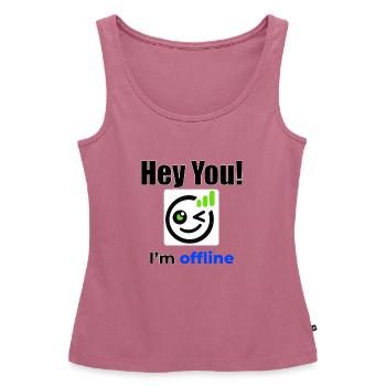 Hey du, ich bin offline, Icon Tee - Frauen Premium Organic Tank Top - Mauve - Vorne - AI Model Female 172 light (172cm)