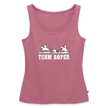 Team Roper Rodeo Cowboy Lasso Weihnachten - Frauen Premium Organic Tank Top - Mauve - Vorne - AI Model Female 172 light (172cm)