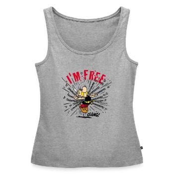 Asterix & Obelix - Asterix 'I'm Free' - Débardeur bio Premium Femme - gris chiné - Devant