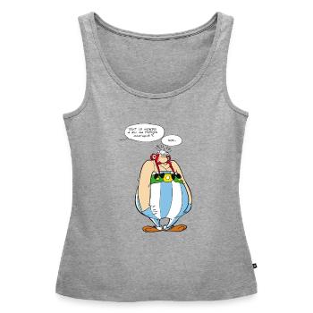 Asterix & Obelix - Obelix Boudeur - Débardeur bio Premium Femme - gris chiné - Devant