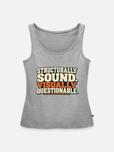 Strukturell solider Lifter - Frauen Premium Organic Tank Top - Grau meliert