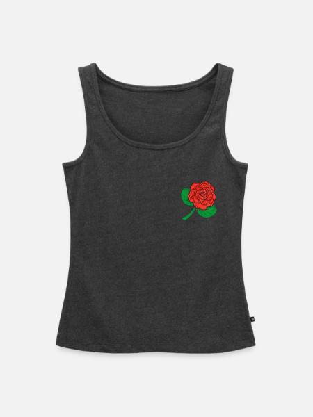 Rose - Frauen Premium Organic Tank Top - Anthrazit meliert