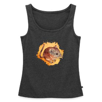 Rüsselspringer - Frauen Premium Organic Tank Top - Anthrazit meliert - Vorne - AI Model Female 172 light (172cm)