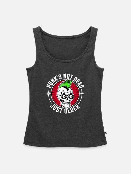 Punk's not dead just older - Frauen Premium Organic Tank Top - Anthrazit meliert