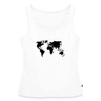 Welt - Frauen Premium Organic Tank Top - Weiß - Vorne - AI Model Female 172 light (172cm)