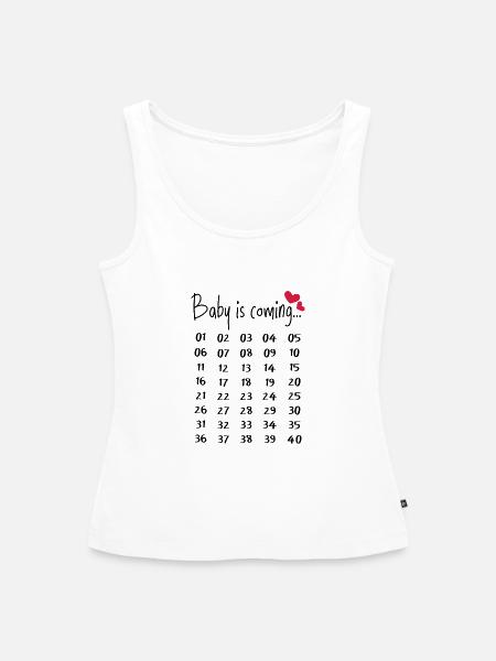 Lustiges Schwangerschaft Schwanger Geschenk Eltern - Dame Premium økologisk tanktop - hvid