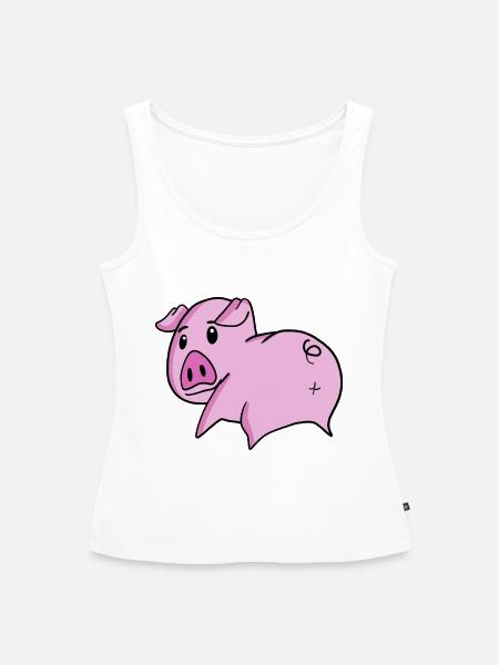 Schwein Arsch - Schwein Hintern - Frauen Premium Organic Tank Top - Weiß