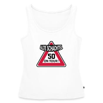 Geburstag Frau Alte Schachtel 50 Birthday - Frauen Premium Organic Tank Top - Weiß - Vorne - AI Model Female 172 light (172cm)