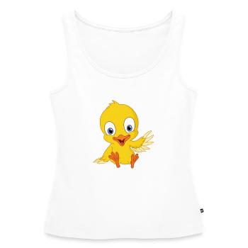 Mignon poussin - Débardeur bio Premium Femme - blanc - Devant - AI Model Female 172 light (172cm)