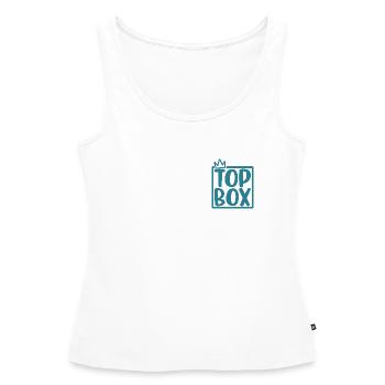 Top Box einmal - Frauen Premium Organic Tank Top - Weiß - Vorne - AI Model Female 172 light (172cm)