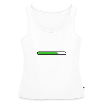 Barre de chargement Noir Vert - Débardeur bio Premium Femme - blanc - Devant - AI Model Female 172 light (172cm)