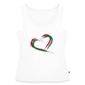 Drapeau de brosse de coeur des Maldives - Débardeur bio Premium Femme - blanc - Devant - AI Model Female 172 light (172cm)