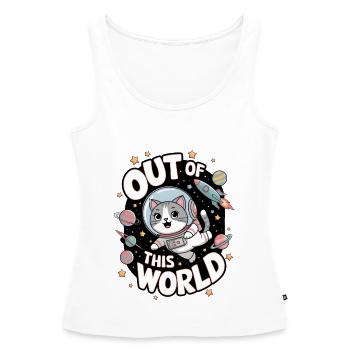 Nicht von dieser Welt - Frauen Premium Organic Tank Top - Weiß - Vorne - AI Model Female 172 light (172cm)