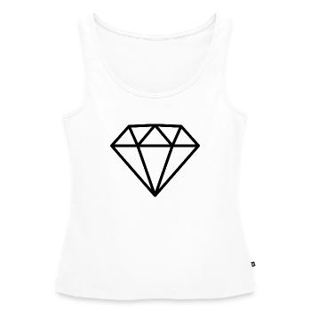 Diamant - Frauen Premium Organic Tank Top - Weiß - Vorne - AI Model Female 172 light (172cm)