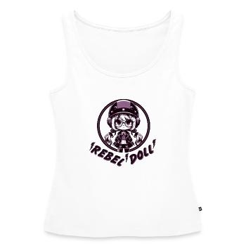 Rebellische Puppe - Frauen Premium Organic Tank Top - Weiß - Vorne - AI Model Female 172 light (172cm)