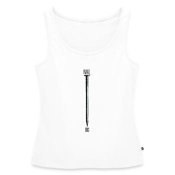nail me - nagle mich - lusig und zweideutig - Frauen Premium Organic Tank Top - Weiß - Vorne - AI Model Female 172 light (172cm)