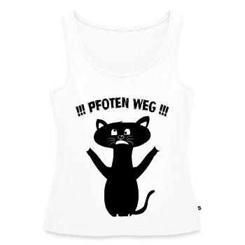 Pfoten weg - Frauen Premium Organic Tank Top - Weiß - Vorne - AI Model Female 172 light (172cm)
