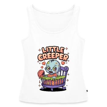 Kleiner Kriecher - Frauen Premium Organic Tank Top - Weiß - Vorne - AI Model Female 172 light (172cm)