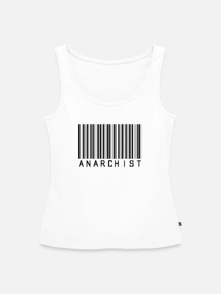 Anarchistischer Barcode - Frauen Premium Organic Tank Top - Weiß