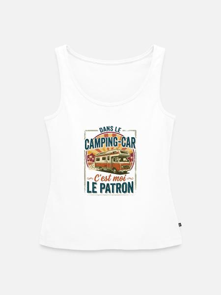 Im Wohnmobil bin ich der Chef - Frauen Premium Organic Tank Top - Weiß