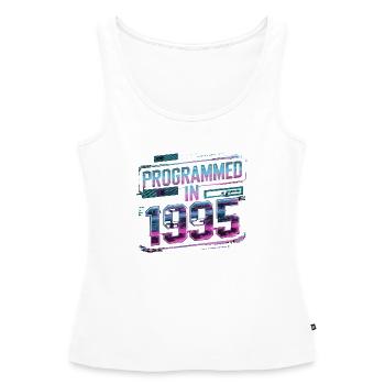 Programmiert Im Jahr 1995 Futuristischer - Frauen Premium Organic Tank Top - Weiß - Vorne - AI Model Female 172 light (172cm)