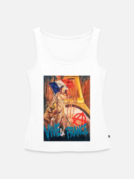 Vive la France - Frauen Premium Organic Tank Top - Weiß