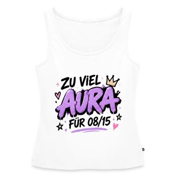Zu Viel Aura Für 08/15 - Frauen Premium Organic Tank Top - Weiß - Vorne - AI Model Female 172 light (172cm)