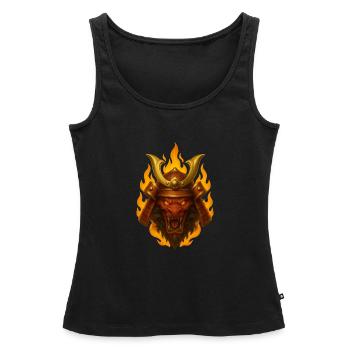 EMBER RONIN - Frauen Premium Organic Tank Top - Schwarz - Vorne - AI Model Female 172 light (172cm)