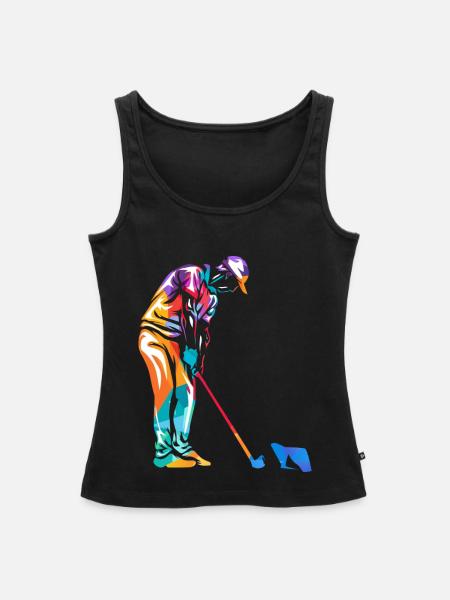 Flinker Minigolfspieler Turnierass - Frauen Premium Organic Tank Top - Schwarz
