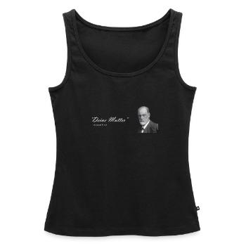" Deine Mutter " Sigmund Freud - Frauen Premium Organic Tank Top - Schwarz - Vorne - AI Model Female 172 light (172cm)