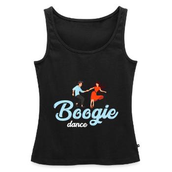 Boogie Woogie Dance - Frauen Premium Organic Tank Top - Schwarz - Vorne - AI Model Female 172 light (172cm)