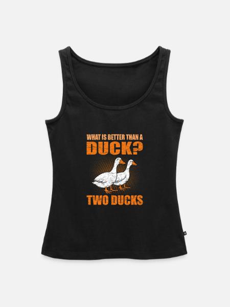 Ducks - Frauen Premium Organic Tank Top - Schwarz